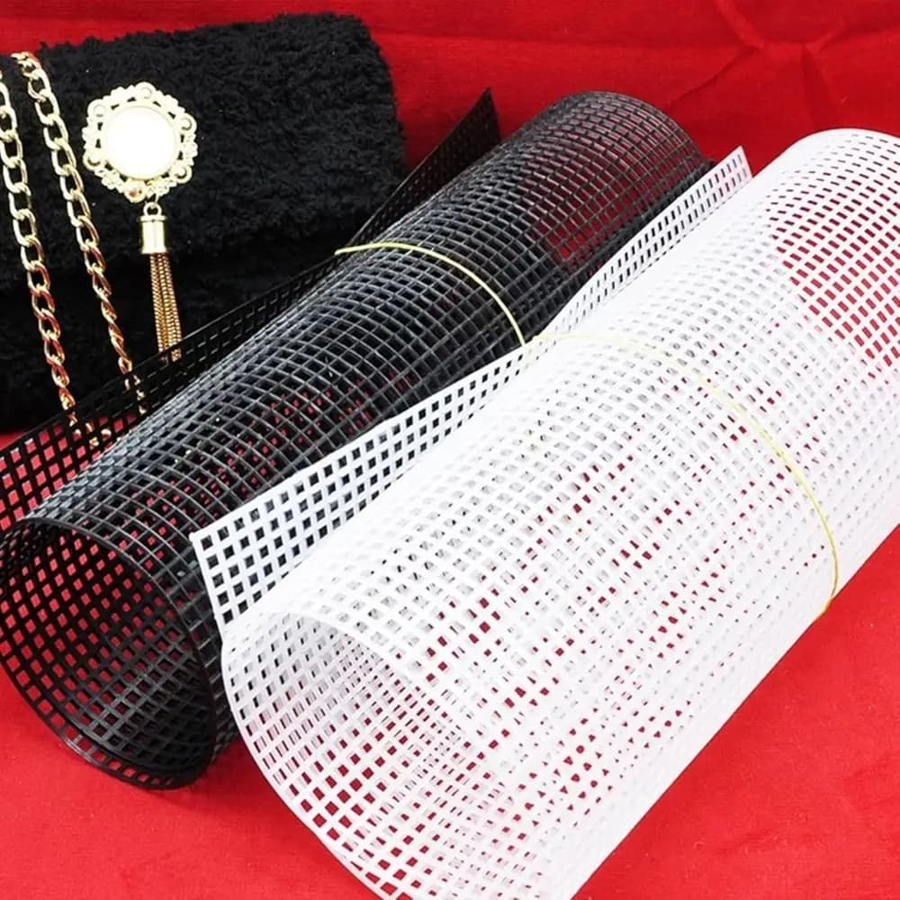 Accessori per Borse, Rete in Plastica, Tessuto a Rete Bianco Durevole, Filato Acrilico per Lavori a Maglia, Fai-da-Te, Uncinetto, Materiali per Artigianato