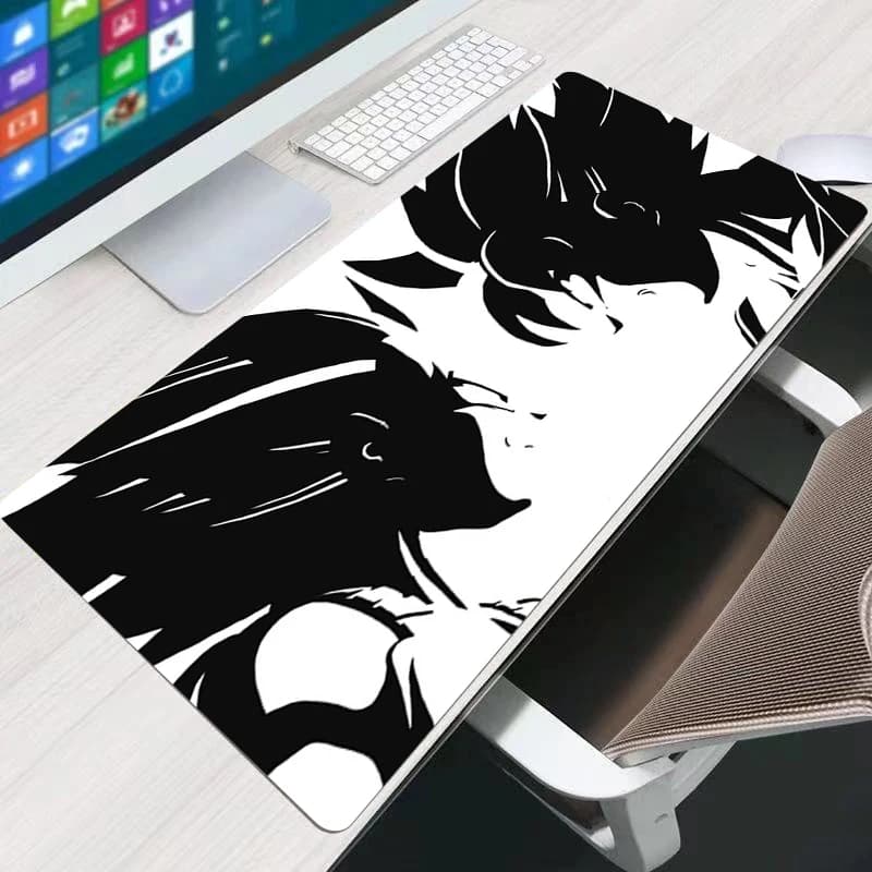 Tappetino per mouse Dragon Ball Z DBZ, tappetino da gioco grande, tappetino per tastiera, tappetino da scrivania esteso, tappetino da tavolo, tappetino bianco per computer