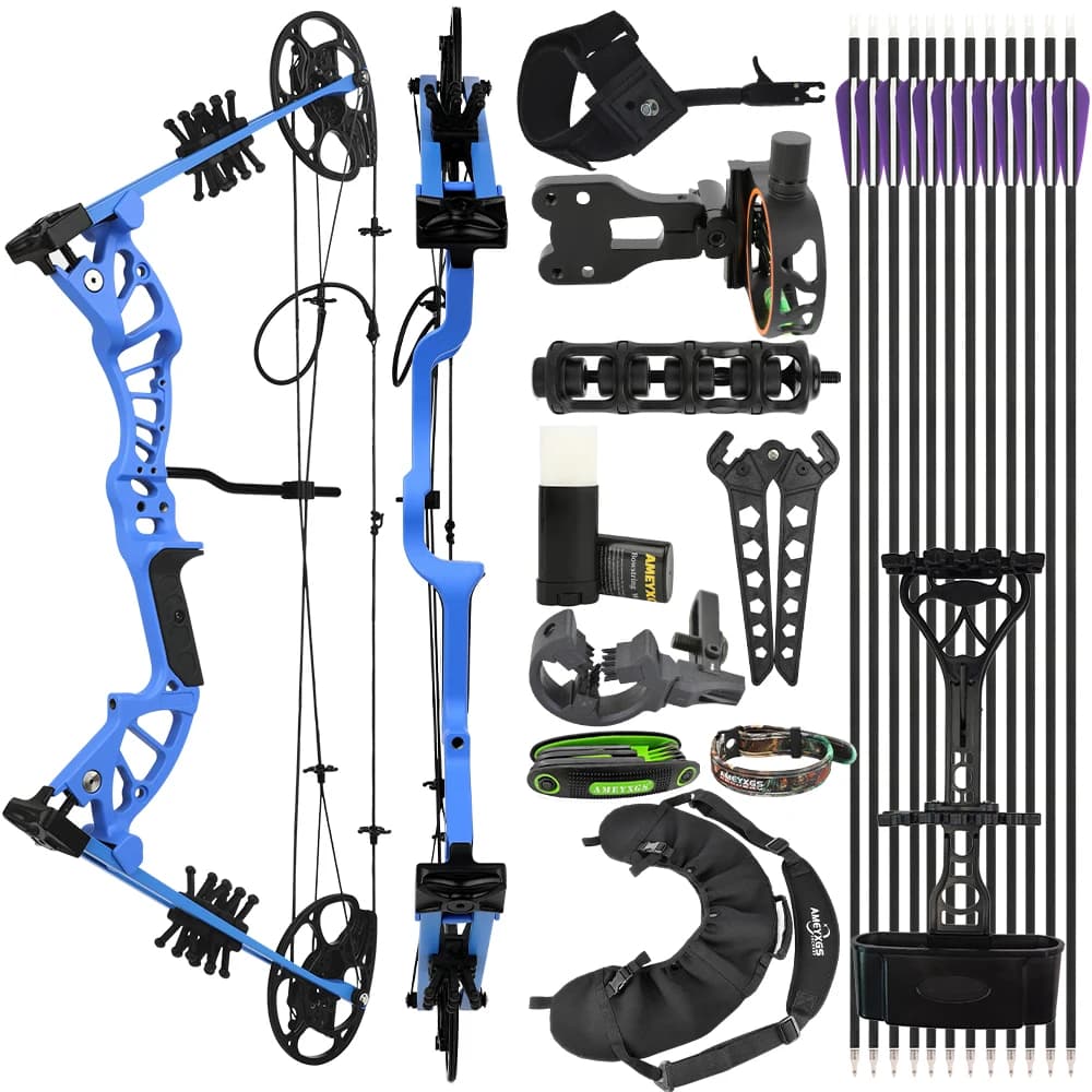 15-45lbs Pulley Compound Bow Arrow Set 75% Let Off Right Hand Bow for Teenagers Beginners Arcehry Shooting Target Hunting Bow