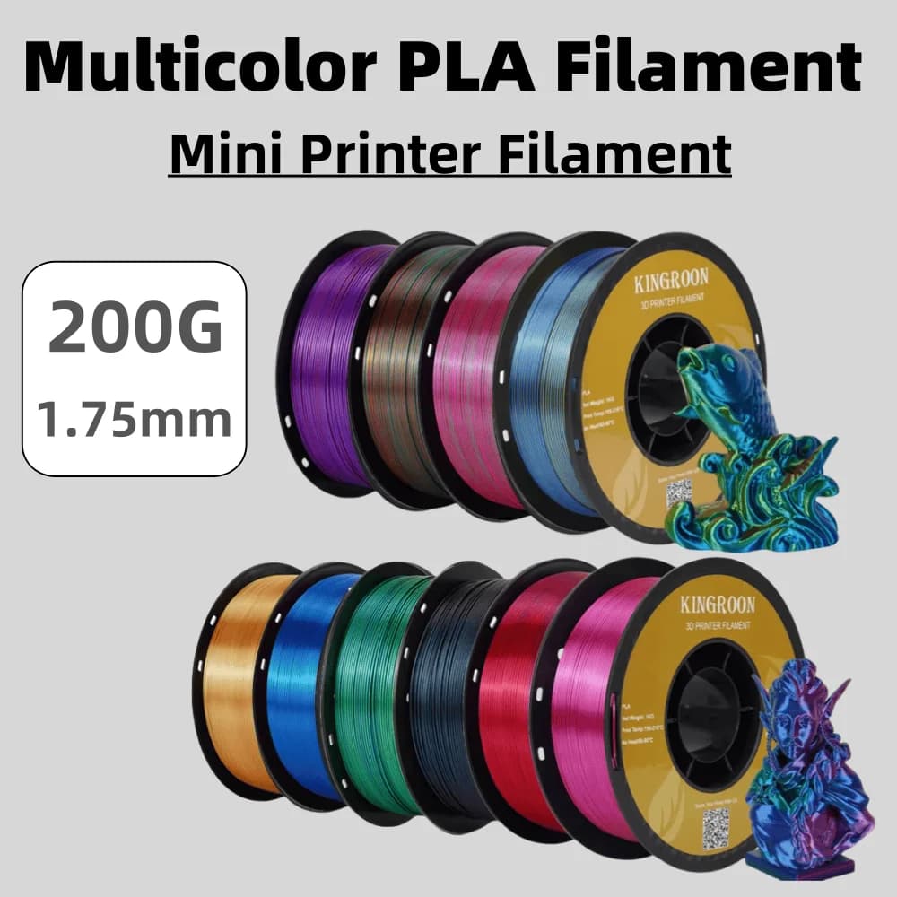 Multicolor PLA Filament 200 g/rotole 3D Printer Filament 1.75 mm Without FDM 3D Printer Eggling Bubbles