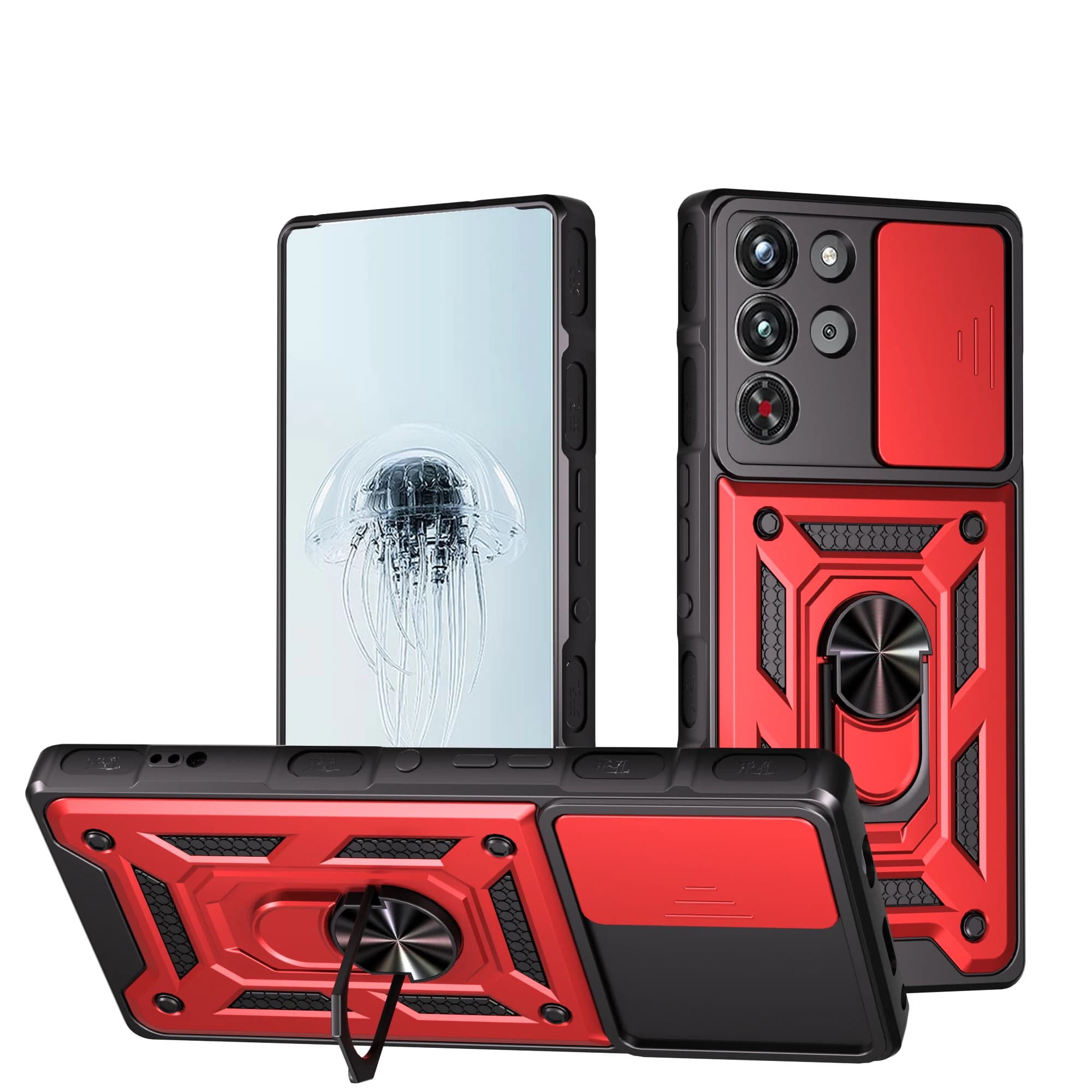 Camera Full Lens Protection Armor Phone Case for Red Magic 10 10S Pro Plus Car Magnetic Holder Ring Silicone Bumper Cover Cases