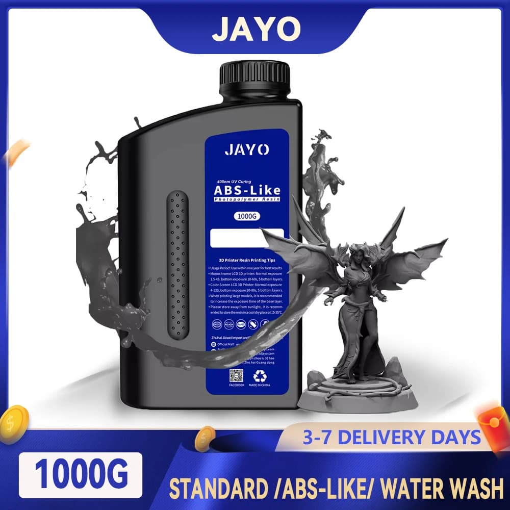 Resina per stampante 3D JAYO standard/simile ABS/lavaggio ad acqua da 395 a 405 nm Curatura UV Resina fotopolimerica liquida per stampa 3D