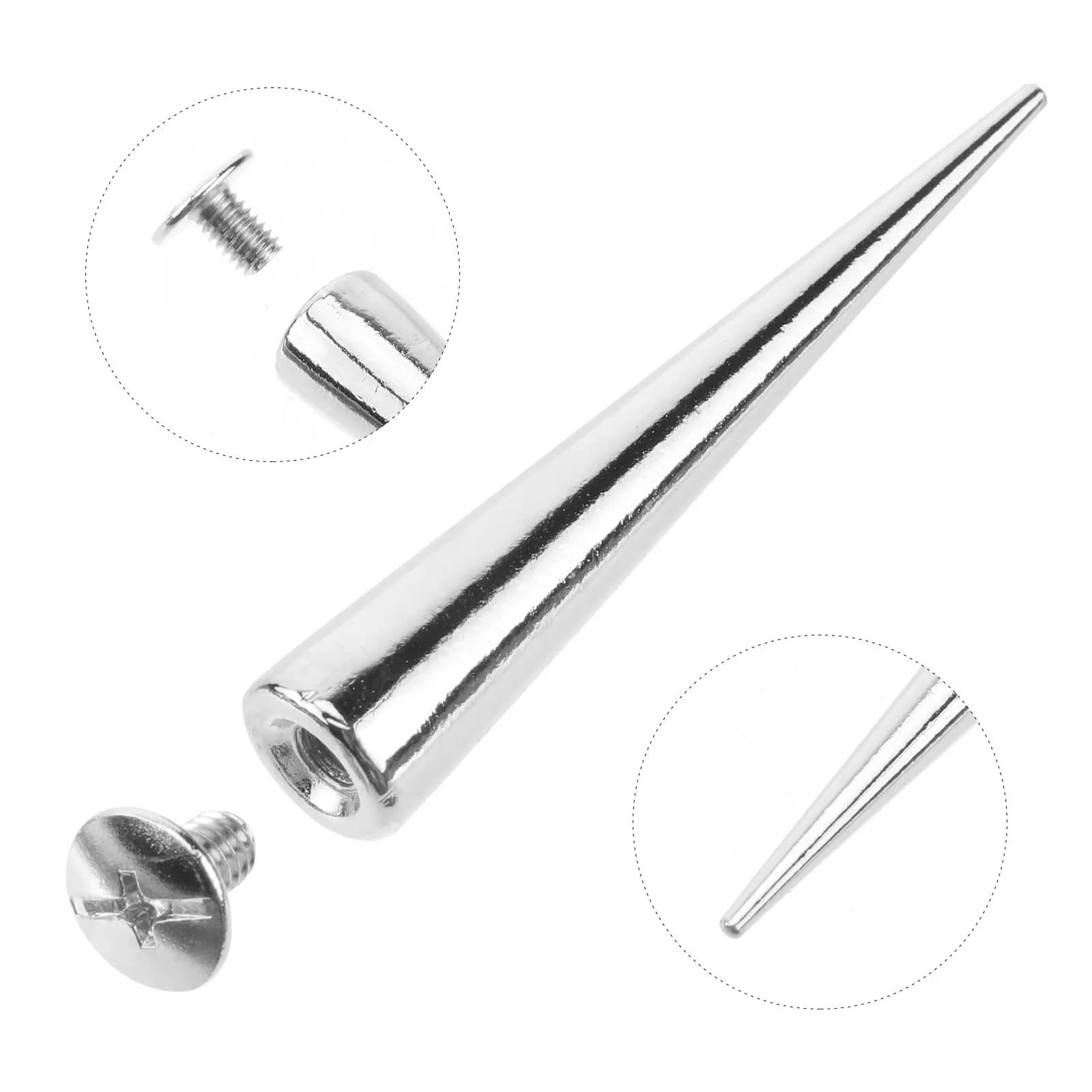 10Pcs Premium Alloy Cone Spikes Rivets for DIY Leathercraft Punk Apparel Couture Jackets Belts Bags Shoes Bracelets Decor