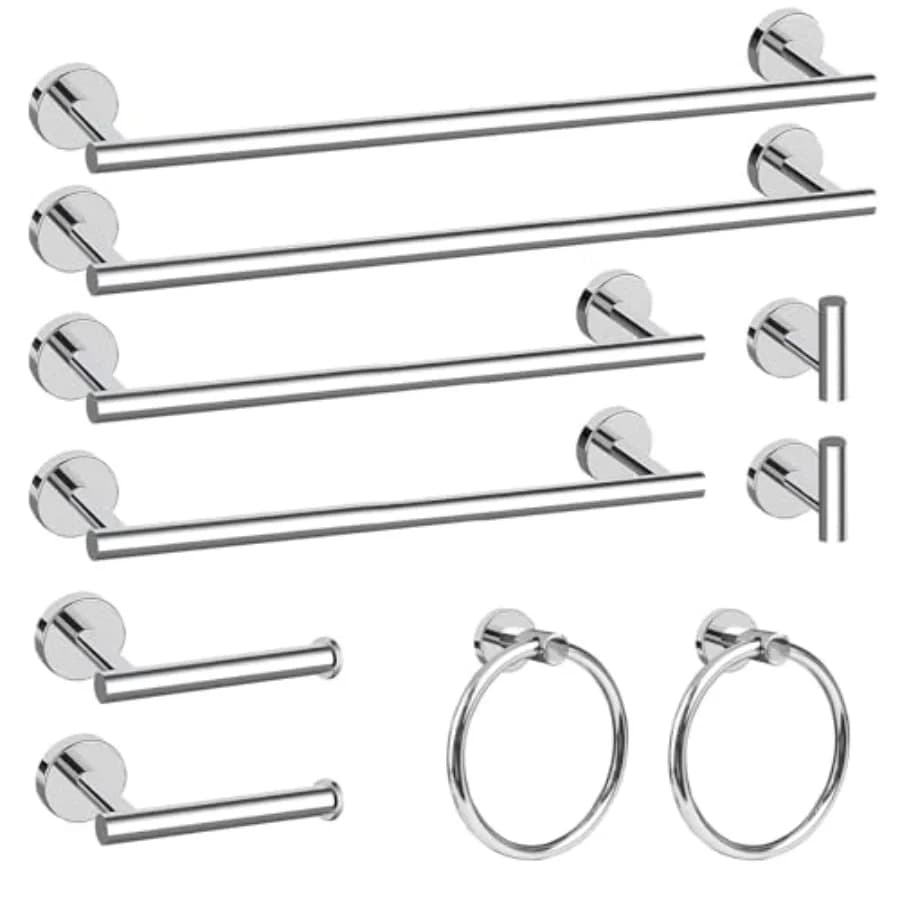 0 Pcs athroom Hardware Set2 Pack 5 Pcs athroom Accessories Set Include 24 inch 16 inch Toilet Paper Holder Towel bar Towel Ring