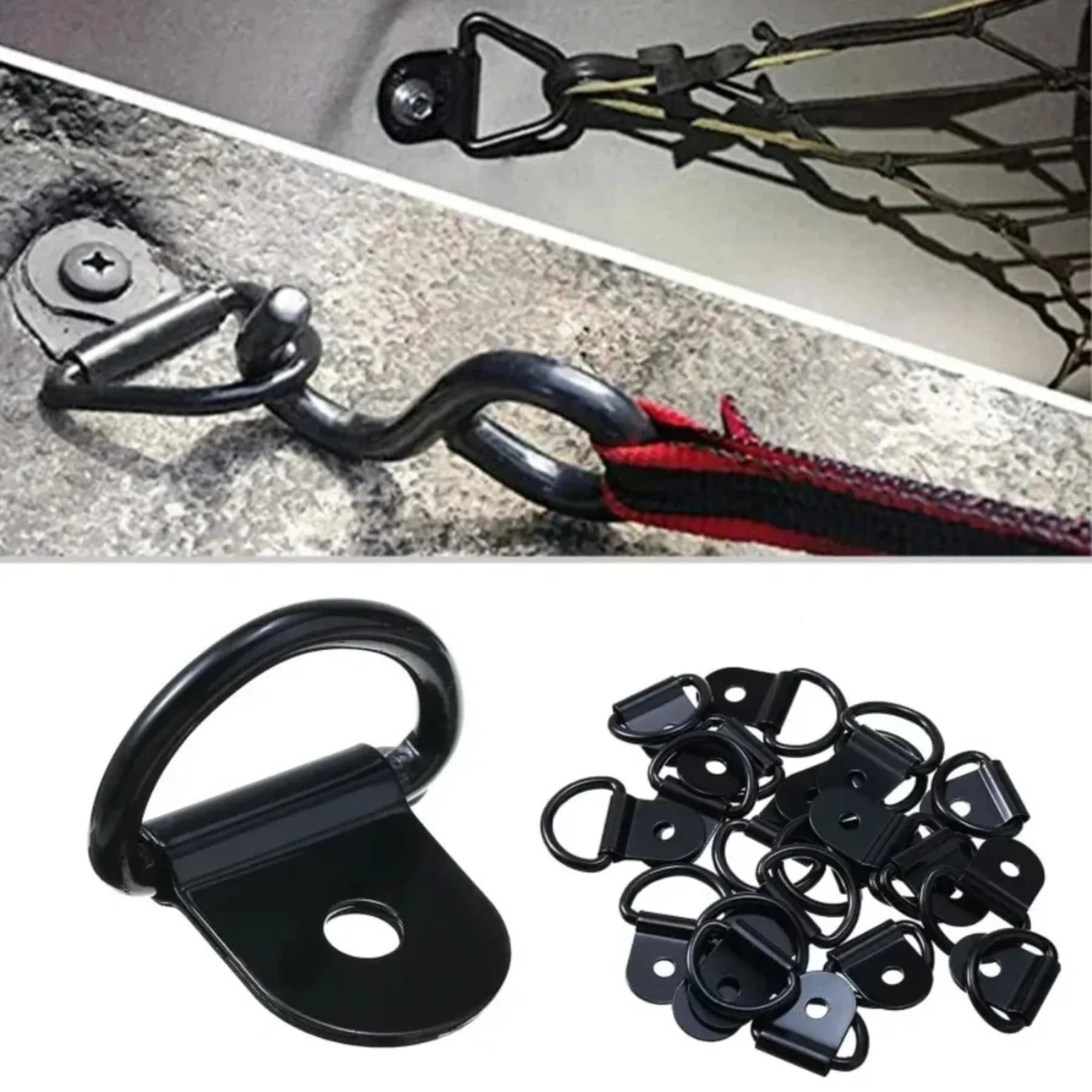 10 pezzi D anelli di ancoraggio anello di ancoraggio gancio di trazione anello di ancoraggio in acciaio inossidabile carico adatto per auto barca carico rimorchio veicoli camper Van