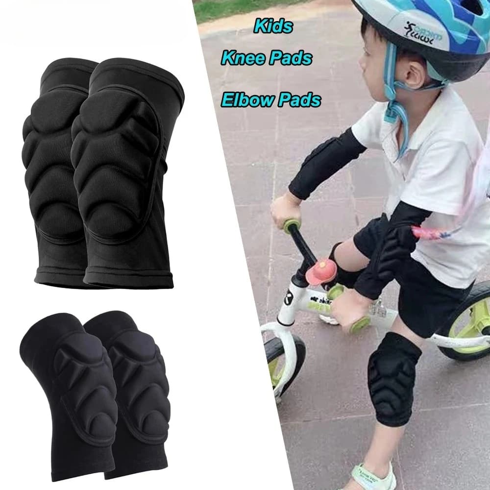 1Pair Kids Knee Pads and Elbow Pads Set Toddler Soft Protective Gear, Sport Protective Kneepad Skate Football Volleyball Cycling