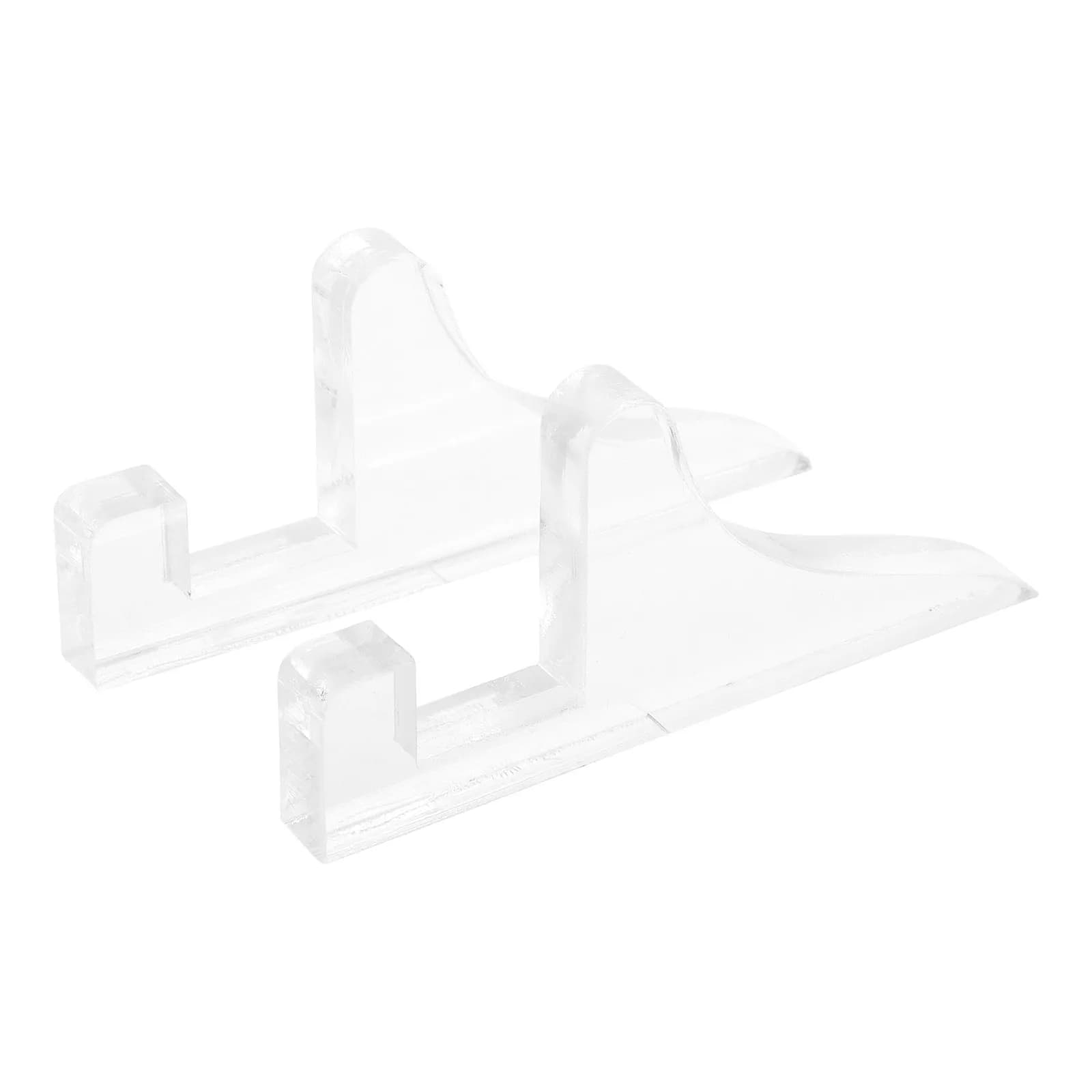 Supporto per cornice per foto in acrilico trasparente da 2 pezzi, design moderno ed elegante, base stabile e antiscivolo, salvaspazio, per tavolo da ufficio, casa, scrivania