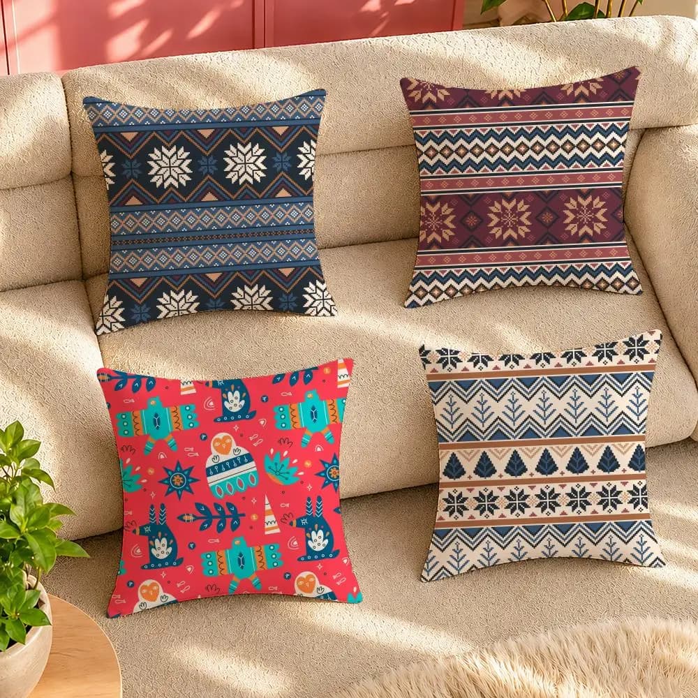 M-moroccan Style Cushion Cover Pillow Cover Decorative Throw Couch Home Decor for Living Room Sofa