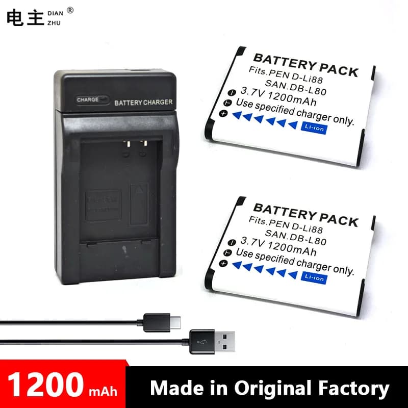 DLi88 DBL80 Battery charger For Pentax Optio P70 H90 W90 WS80 P80 FOR Sanyo CG10 CG11 CG20 CG100 CG110 CG102 GH1 GH2 CS1 X1200