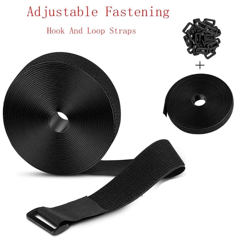 Cinghie a gancio e anello da 2/5 m con fibbie Cinghie per cavi di fissaggio regolabili da 16-38 mm per organizer per cavi di gestione dei cavi ordinati