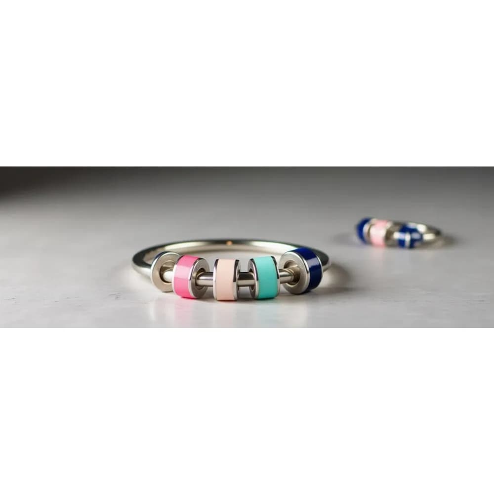 Anello Antistress per Ragazze in Argento Sterling 925, Gioiello Girevole, Regalo di Compleanno, Antiansia, Misura 6