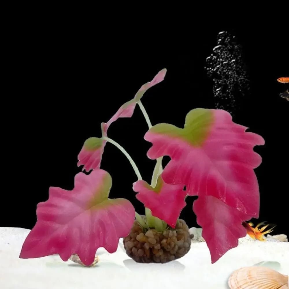 Aquatic Plants in Plastic for Aquarium, Small Decorations, Fin Green Grass with Robust Stems, Artificial Grass Realistic Ornament