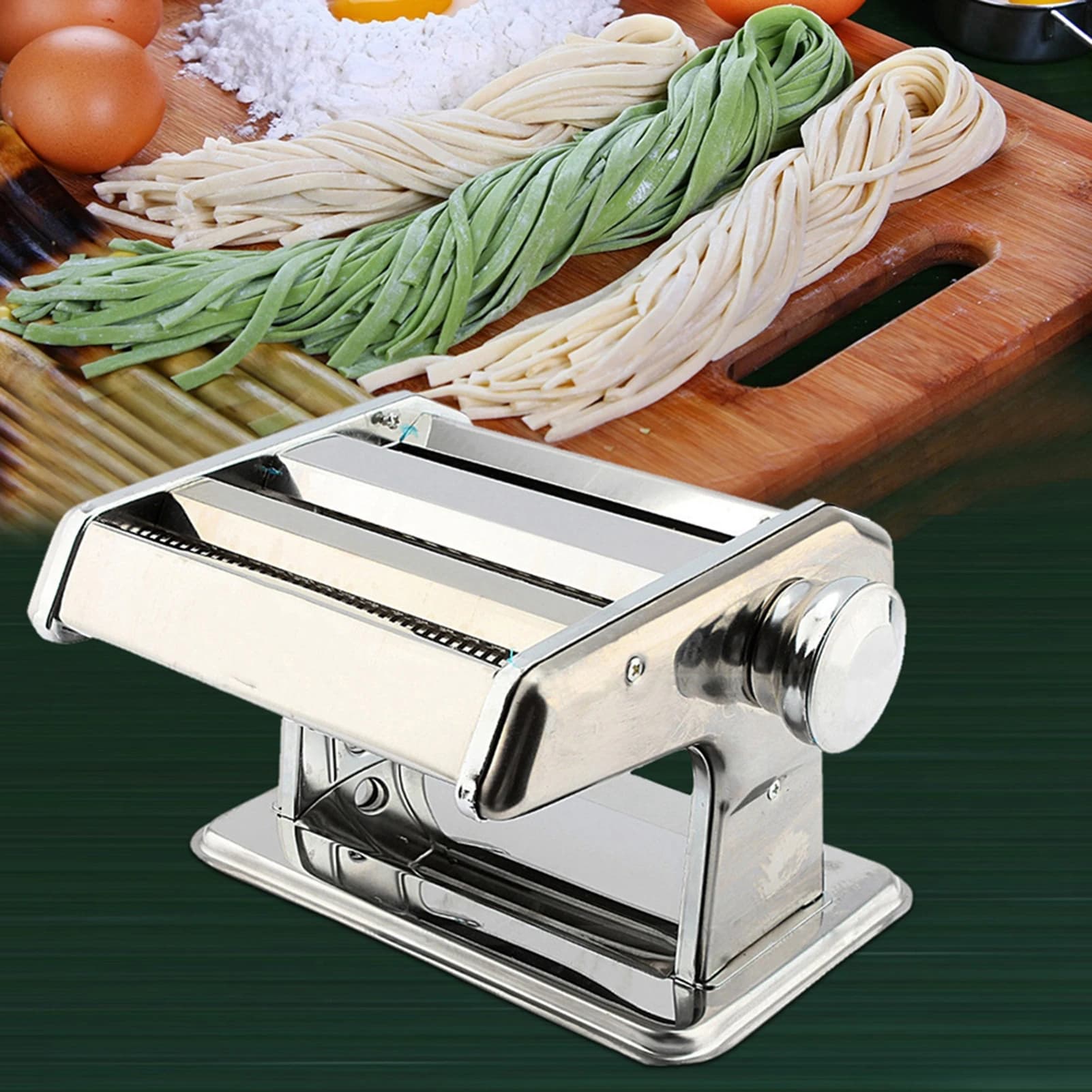 Taglierina per noodle fatta a mano 3 IN 1 Macchina per la produzione di tagliatelle per spaghetti e pasta in acciaio inossidabile