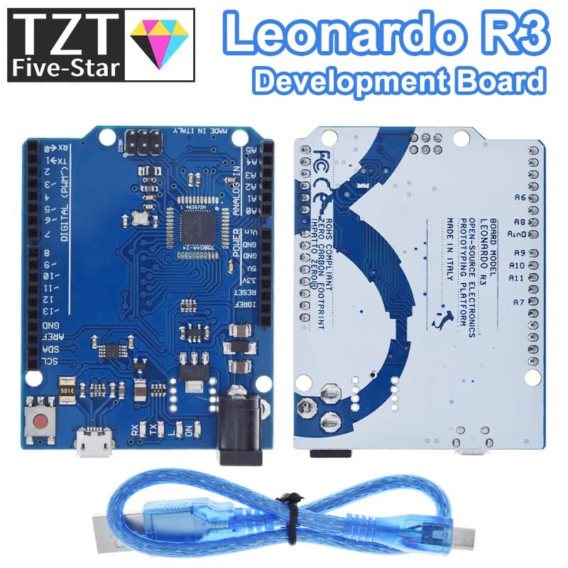 1/3PCS Leonardo R3 Microcontrollore Atmega32u4 Scheda di Sviluppo Con Cavo USB Compatibile Per Arduino FAI DA TE Starter Kit