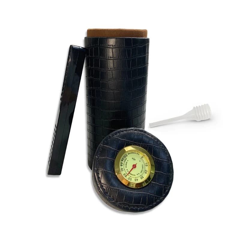 Portable Cigar Bucket for 5 Cigars with Humidifying Strip and Water-Absorbing Bottle Cigar Box