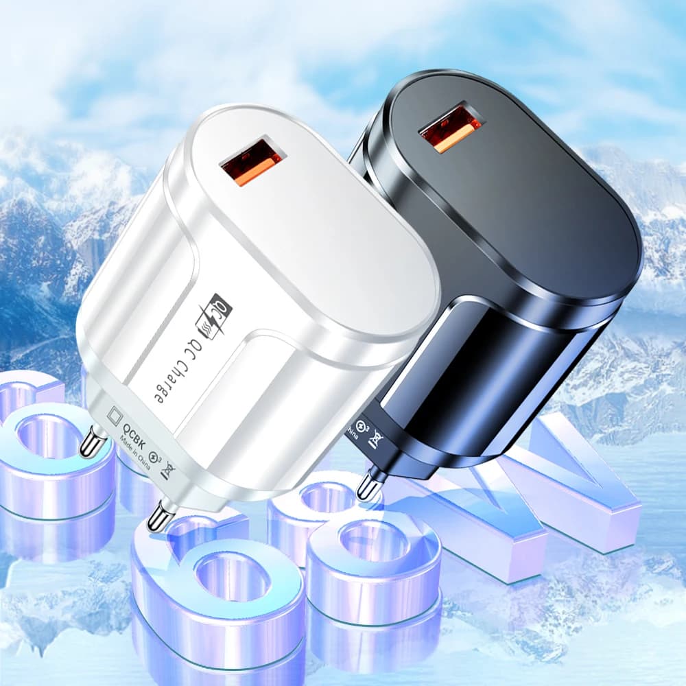 68W USB Charger Quick Charger 3.0 Mobile Phone Fast Charging EU US Plug Charger Portable Wall Adapter For iPhone Xiaomi Huawei