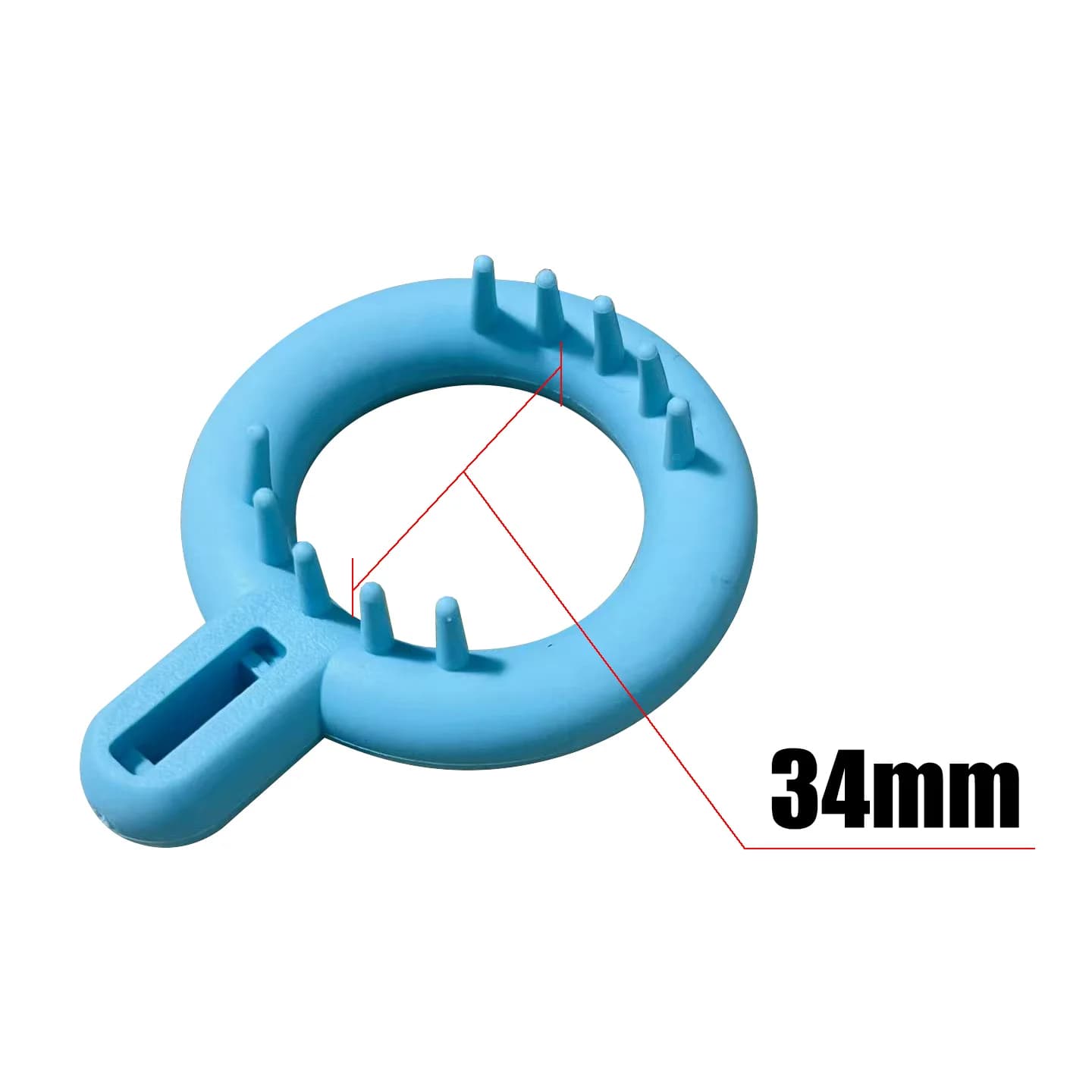 Fascia gun massage head double ring accessory 34mm hairy silicone ring