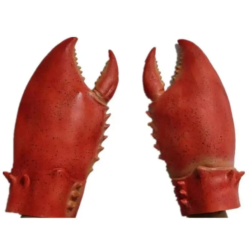 Funny Crab Claw Latex Gloves Giant Lobster Pincer Cosplay Prop Cute Animal Hands for Party Prank Halloween Costume