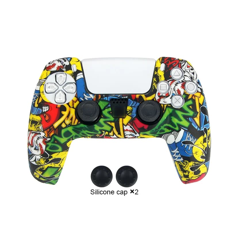 DATA FROG Anti Slip Silicone Protective Skin Cover Case For PS5 Game Controller Dustproof Gaming Accessories