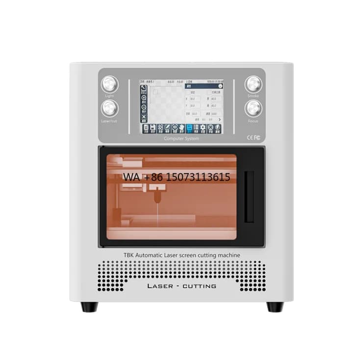 Macchina da taglio automatica per schermo laser TBK 958L per telefono cellulare con separazione di rimozione iPhone con incisore laser per estrattore di fumi