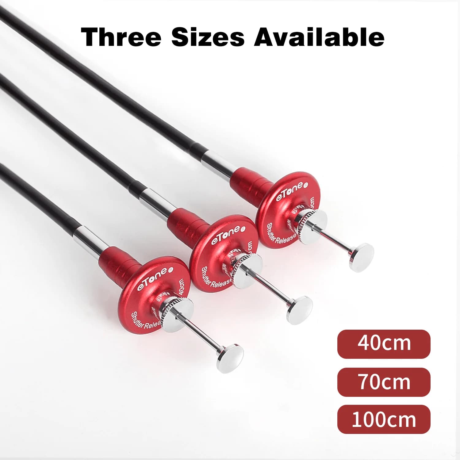 eTone 40cm/70 cm/100cm mechanical shutter release control cable for digital camera and film camera