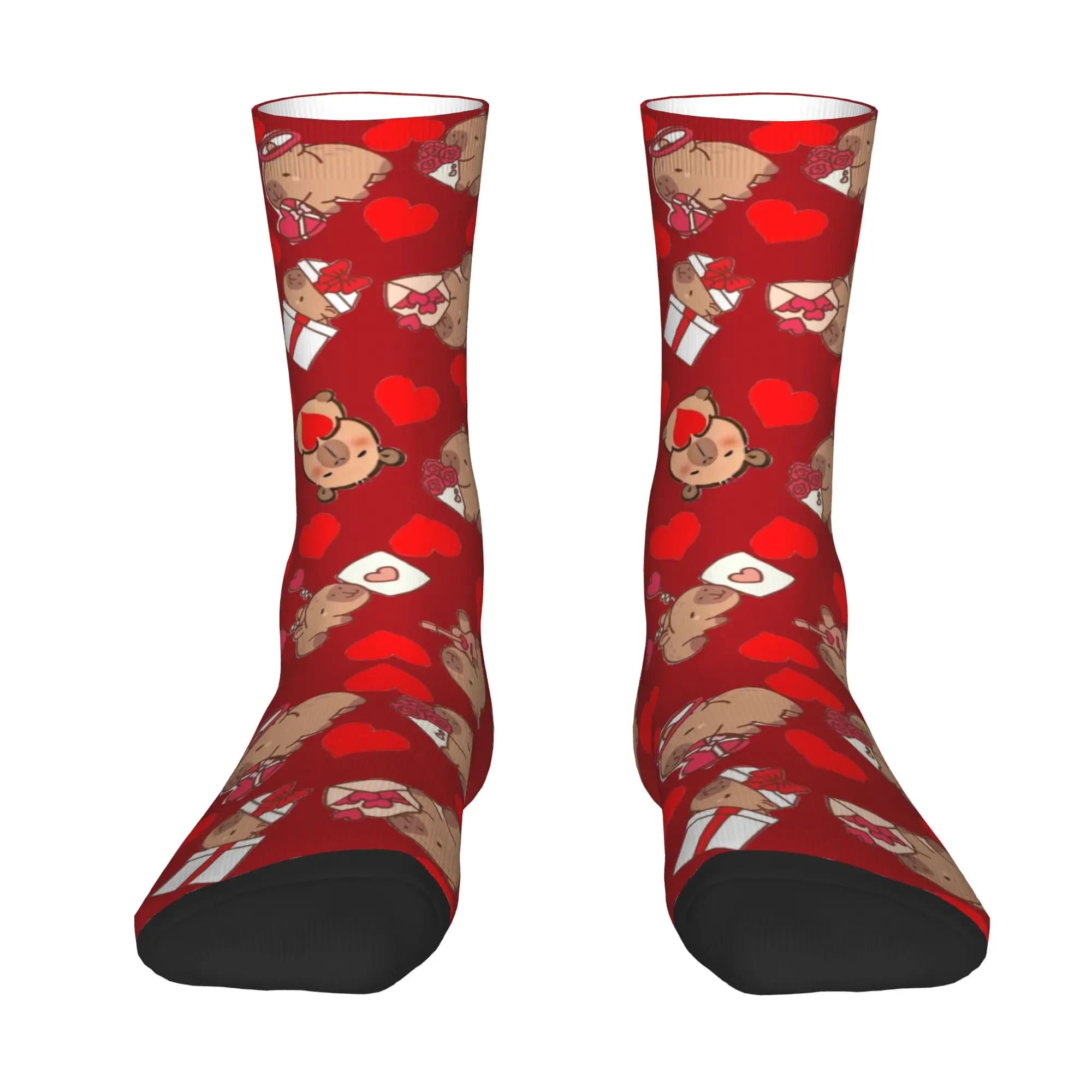 Custom Funny Printing Funny Capybara Socks for Men Women Stretchy Summer Autumn Winter Crew Socks