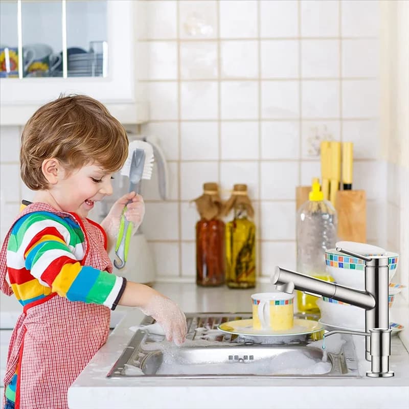 【Nuova vendita】 Dispenser di sapone cromato da appoggio per lavello da cucina, dispenser da incasso per bagno
