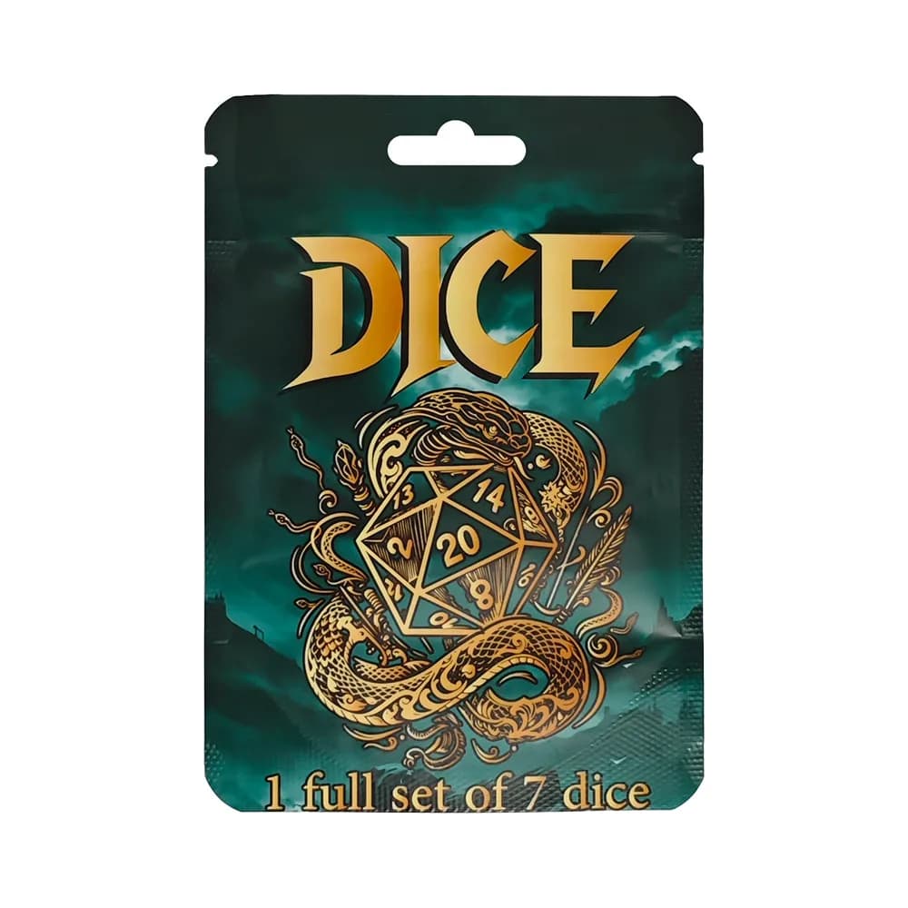 30PCS New Design Bag Package for DND Dice Set Dungeons and Dragons RPG Tabletop Role Playing Games Packing Gift