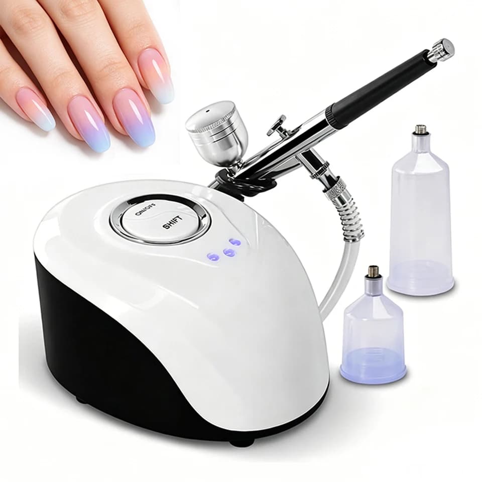 Spray Idratante per Tatuaggi e Colorazione Unghie, Iniettore Nano Portatile, Kit di Compressione per Pulizia e Sbiancamento