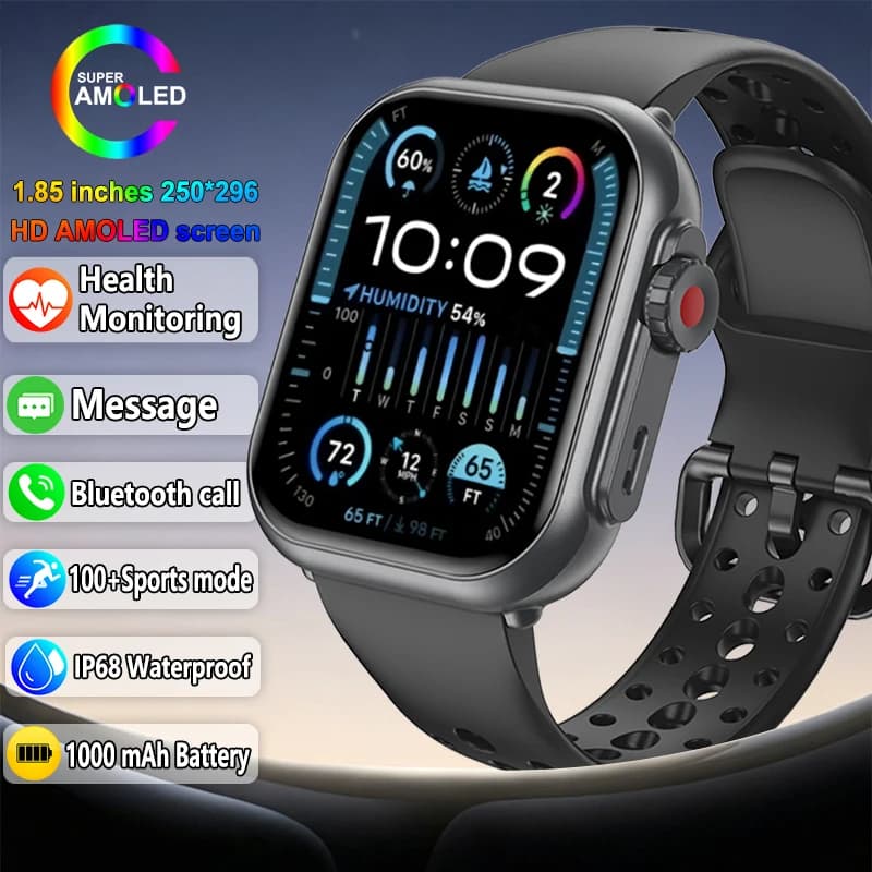 Nuovo Smartwatch Ultra 2 SE per Uomo, Batteria da 1000mAh, Fitness Tracker, Impermeabile IP68, Cardiofrequenzimetro, Chiamate HD, Smartwatch per Donna