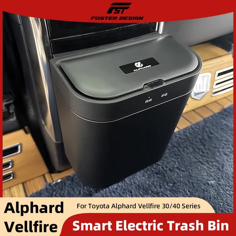 Bidone della spazzatura per auto per Alphard Vellfire 30 40 Serie AH30 AH40 MPV Accessori per pattumiera elettrica intelligente