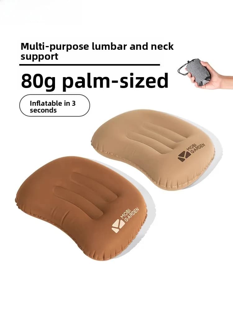 Cuscino da viaggio gonfiabile per esterni, comodo supporto per la schiena, cuscino lombare, cuscino portatile per il riposo, cuscino da campeggio