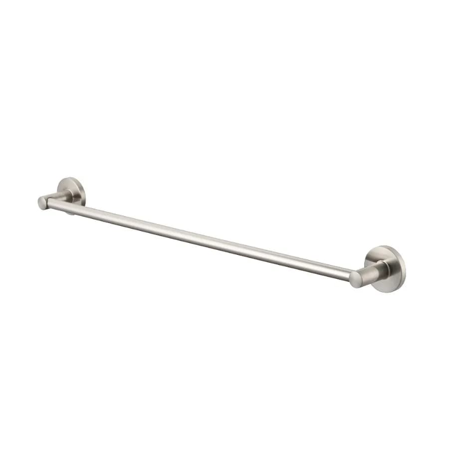 Modern Round 24" Towel Bar in Satin Nickel