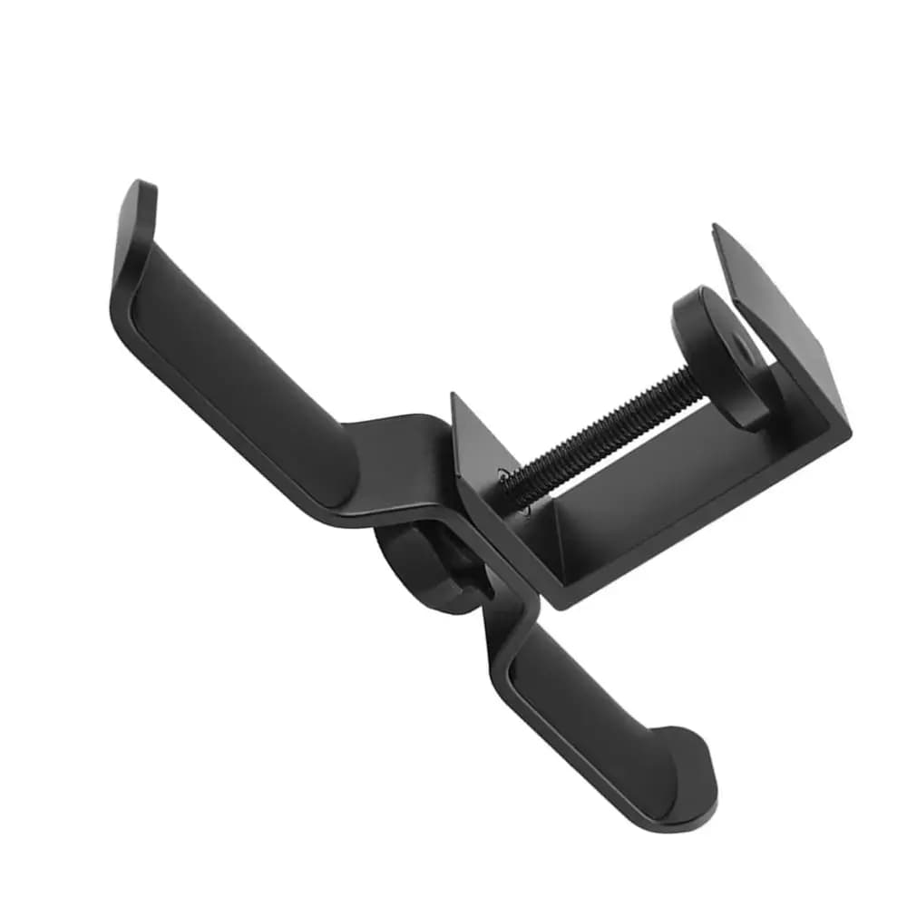 Supporto per Cuffie in Lega di Alluminio da Scrivania, Girevole con Morsetto, Porta Cuffie 2 in 1 con Doppio Gancio