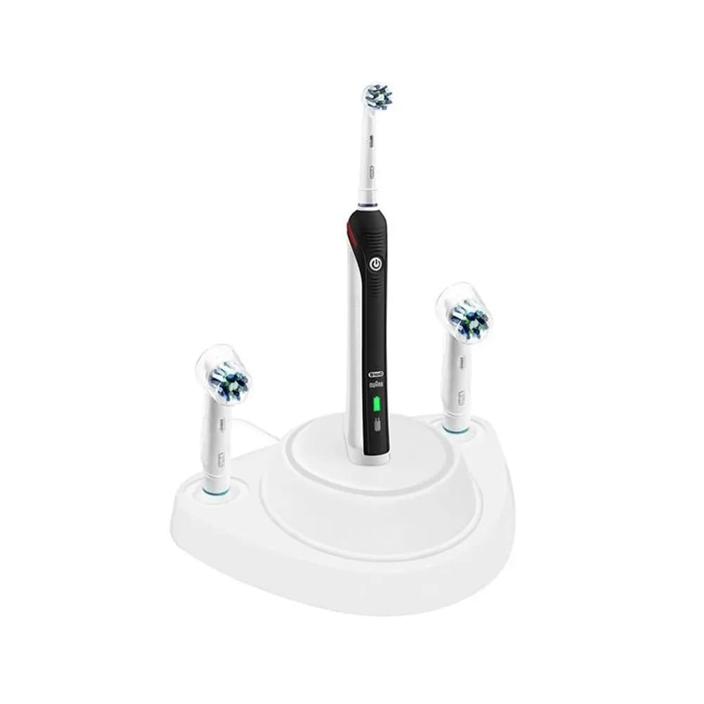 Support for Electric Brushes, Plastic Organizing Base, Protects 2 Heads, Keeps Pulite Brushes