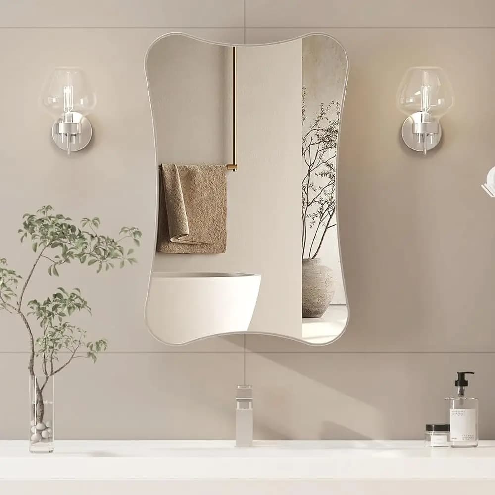 Wall-Mounted Mirrored Medicine Cabinet with Storage, 20x30 for Bathroom Vanity