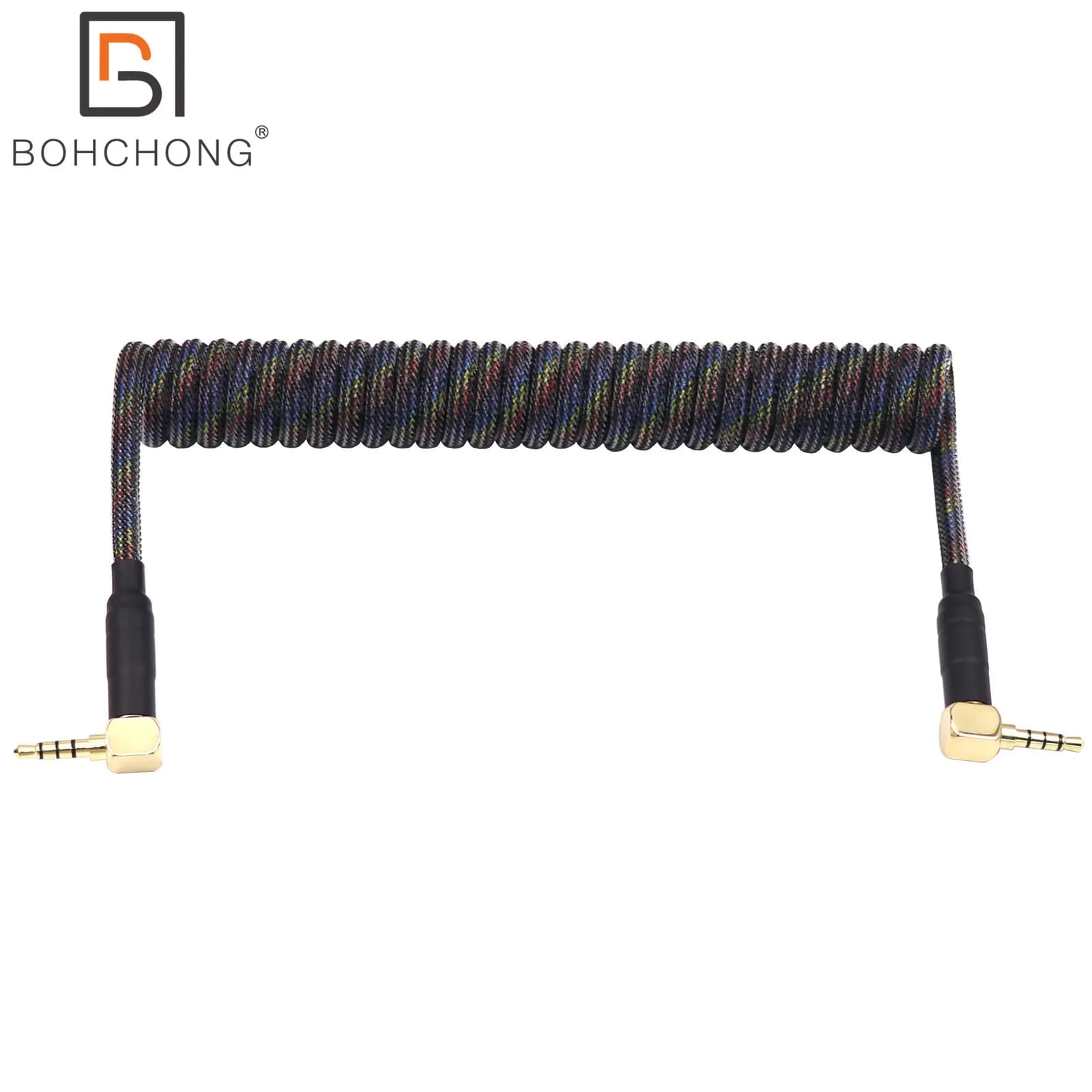 Nuovi cavi a spirale da 3.5mm 90 TRRS a TRRS per tastiera divisa RODE Sc7 di VIDEOMIC Go Video microtype cavo Audio cavo