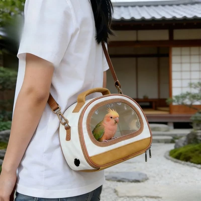Trasportino Portatile per Piccoli Animali Domestici, Borsa Traspirante da Esterno per Coniglio, Criceto, Riccio - Leggero, Comodo e Sicuro da Trasportare