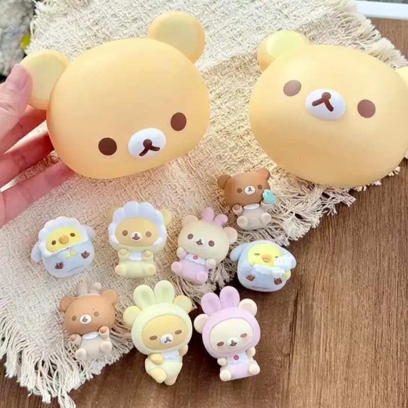 Funism Rilakkuma Blind Box Doll Cute Bear Action Figure Desktop Ornament Surprise Collectible Gift For Friends