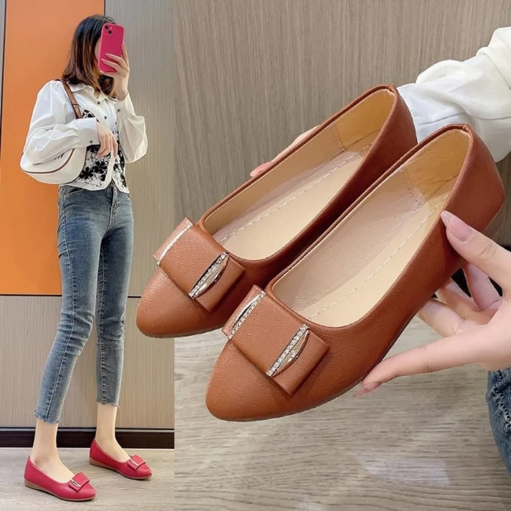 Scarpe da Ufficio Casual e Leggere per Donne, Mocassini Eleganti e Comodi con Punta Chiusa, Slip-on per Ufficio