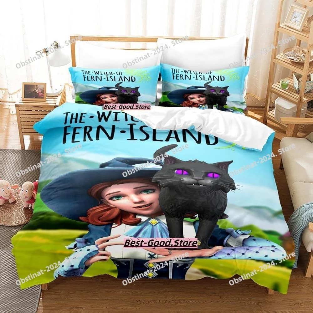 2023 Gioco The Witch Of Fern Island Set di biancheria da letto Singolo Doppio Completo Queen King Size Set di copriletto per camera da letto per bambini adulti Anime