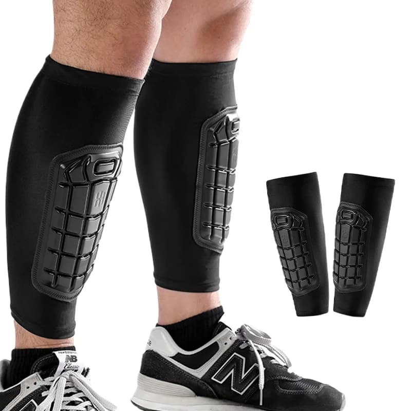 Parastinchi da Calcio in PU Morbido, Protezioni per Gambe Traspiranti Anti-Collisione, Protezioni per Gambe per Corsa all'Aperto