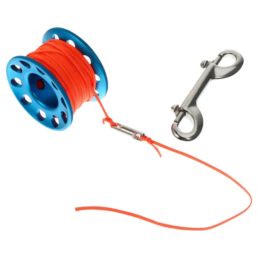 Set Snorkeling con Bobina e Clip a Scatto, Bobina da Dito Blu, Superficie Liscia e Resistente, Attrezzatura per Immersioni Tecniche in Grotte e Navi, Linea Guida