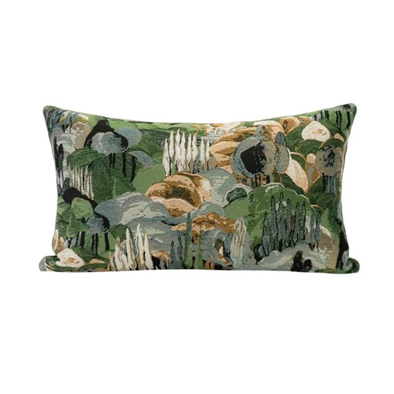 Hinyeatex Nuova federa per cuscino primaverile Campagna Green Hill Plants Federa per cuscino quadrata 18x18 "Fodera per cuscino lombare 12x20" Confezione da 1 pz