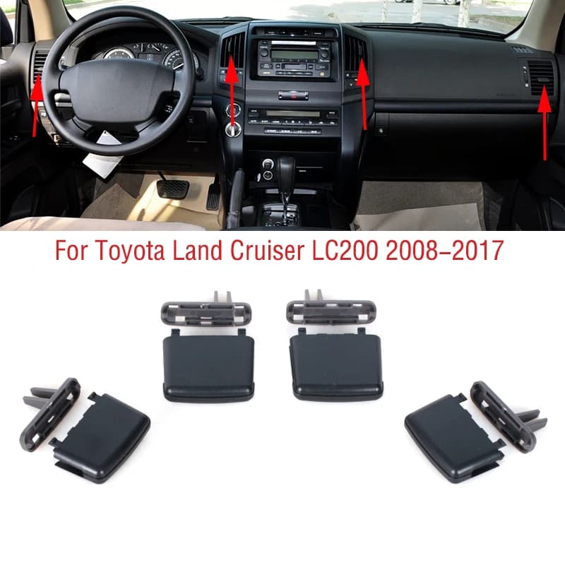 Car Front Dashboard Air Conditioner Outlet A/C Air Conditioning Vents Tab Clip For Toyota Land Cruiser LC200 FJ200 2008-2017