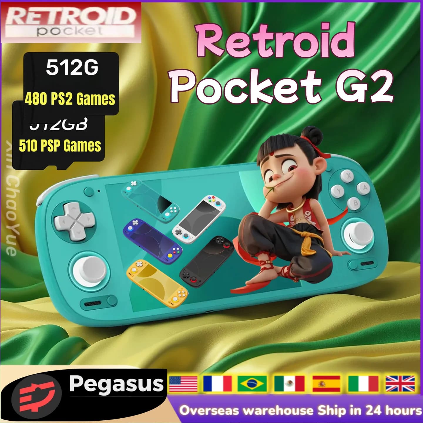 Console da gioco portatile Retroid Pocket G2 Android 15, schermo AMOLED da 5,5 pollici 1080P, joystick a effetto Hall da 5000 mAh, console di gioco RP G2