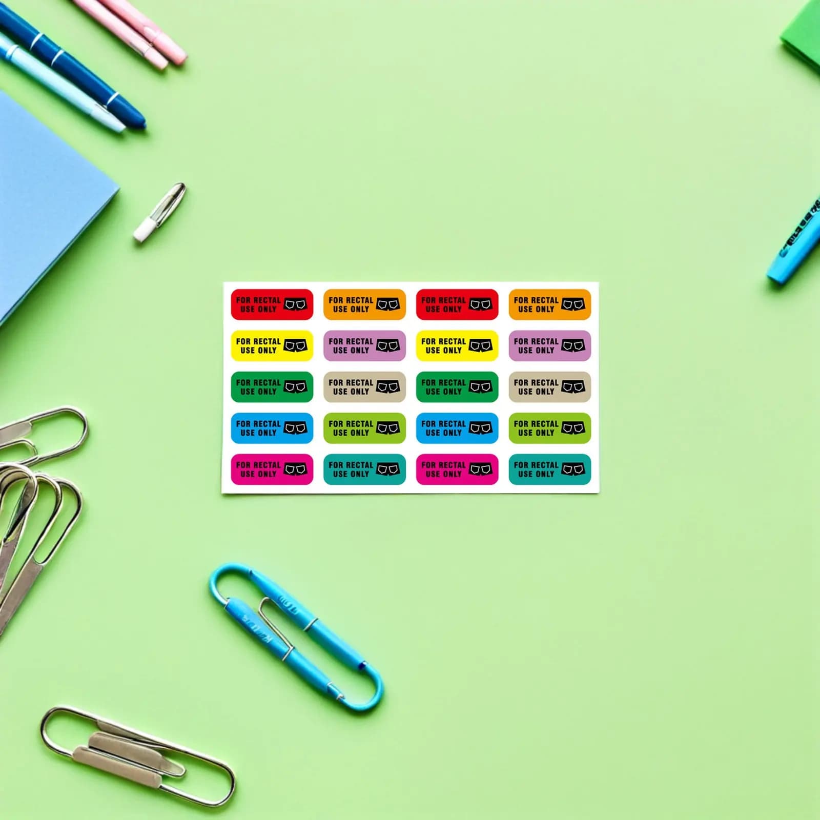 20Sheets Rectal Use Only Funny Stickers Party Decoration Adhesive DIY Decal for Laptop Suitcase Water Bottle Skateboard