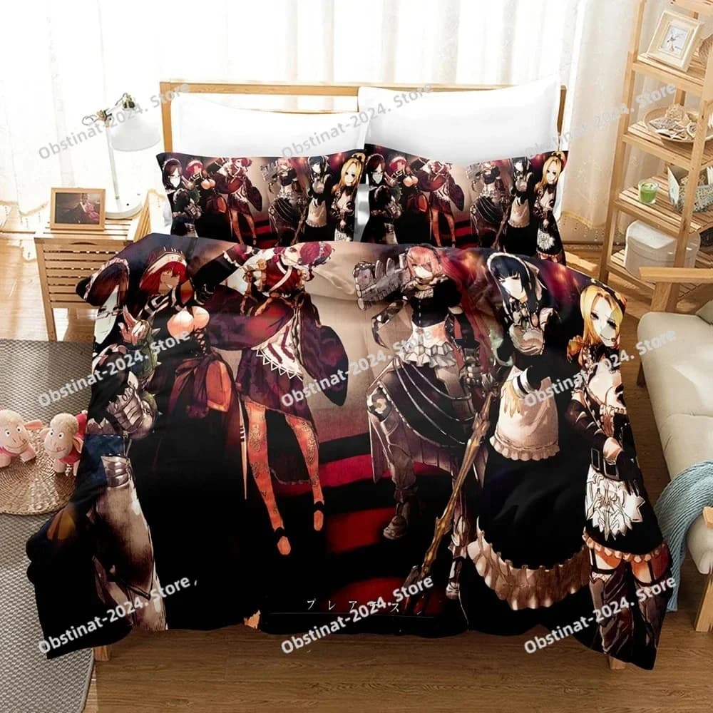 Set di biancheria da letto anime OVERLORD moda stampa 3D Copripiumino stampato Federa Singolo Doppio Queen Super King Size