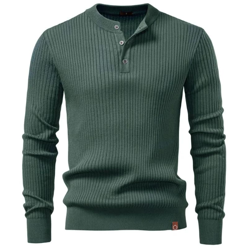 UNITIM Man Knitted T-shirt Simple Solid Color Round Neck Male Top Slim Comfortable Long Sleeve Casual Versatile Men Polo Shirt