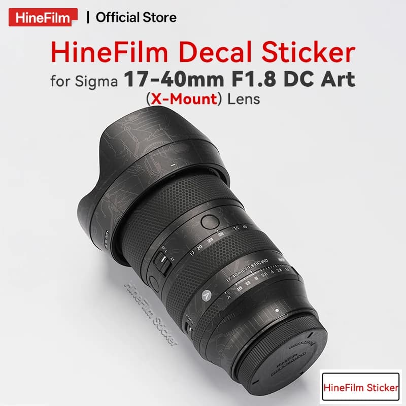 Hinefilm Pelle per Sigma 17-40 f1.8 Fuji X Mount Pelle per obiettivo per Sigma 17 40 Adesivo 1740 Copriobiettivo 17-40F1.8 Pelle per obiettivo
